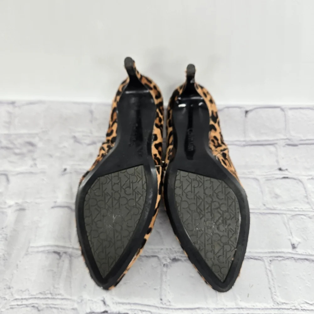 Calvin Klein Ladies Leopard Hair Ankle Bootie Heels - Picture 12 of 16